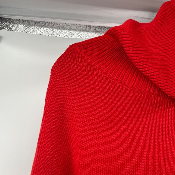 Emory Park Womens Turtleneck Knit Sweater Long Sleeve Red Size Small - Picture 5 of 9